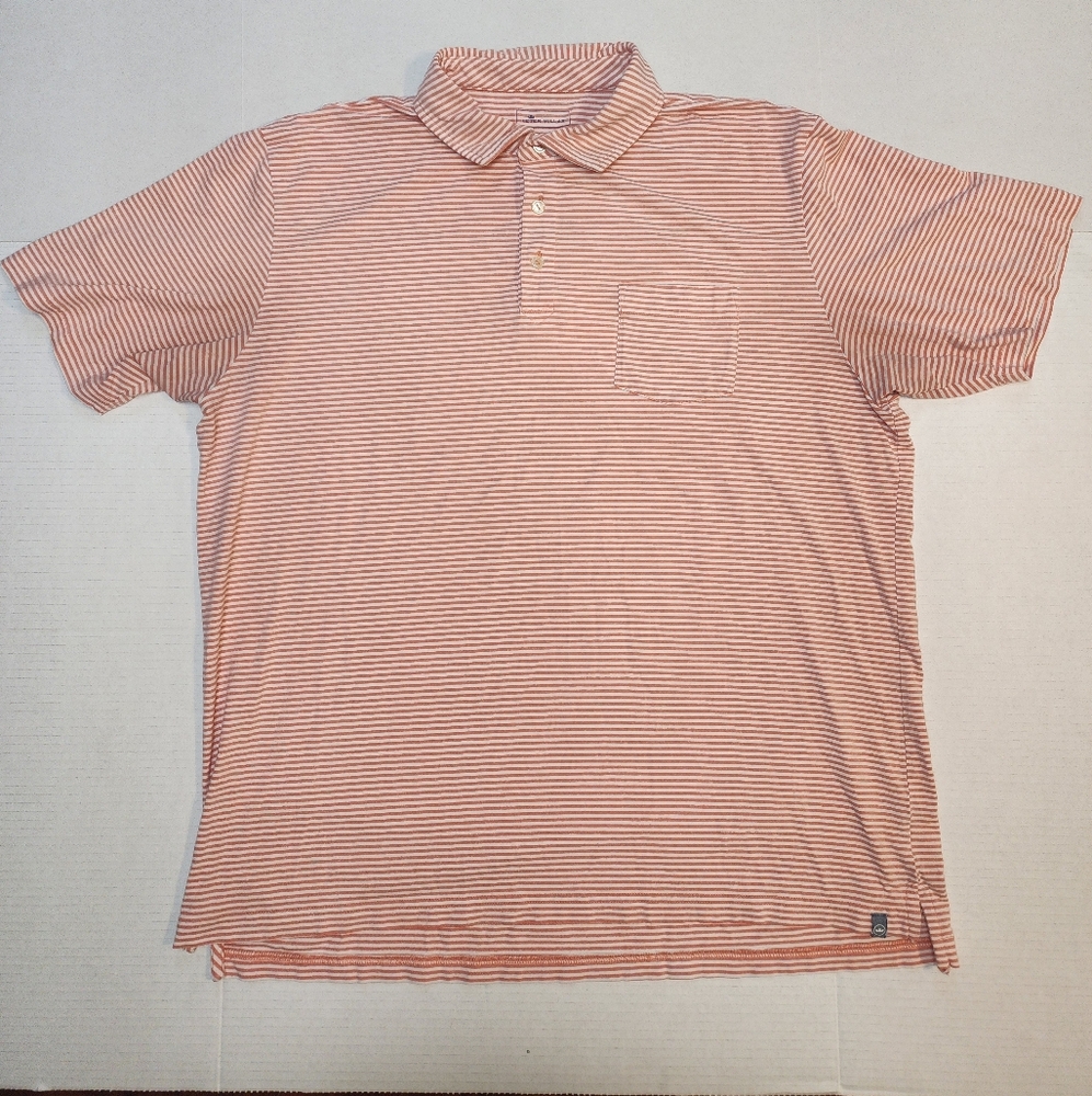 Peter Millar Men's Size XL Multi-Color Striped Pocketed Polo Shirt